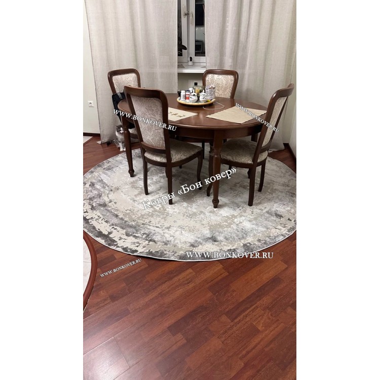 Ковер в гостиную дизайн 08 Серый Круг