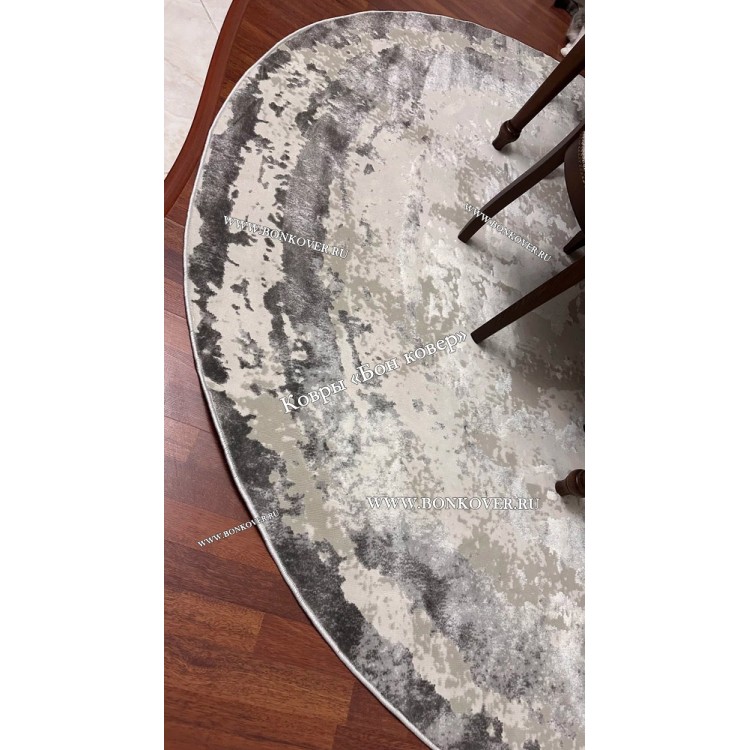 Ковер в гостиную дизайн 08 Серый Круг