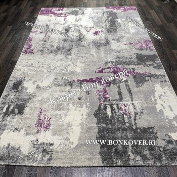 Турецкий Сиреневый Ковер Лофт Для Гостиной Арт 30035